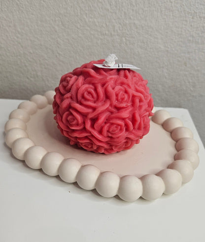 Ruusupallo -kynttilä